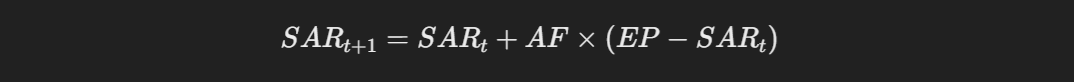Parabolic SAR calculation elements